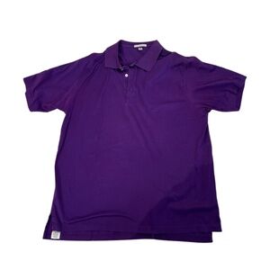 Purple Peter Millar Cotton Polo Shirt